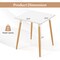 PVC MDF Square Dining Table with Metal Leg, Sturdy and Compact
